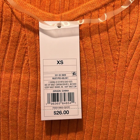 NWT • WILD FABLE • ORANGE SWEATER • XS - Picture 4 of 4